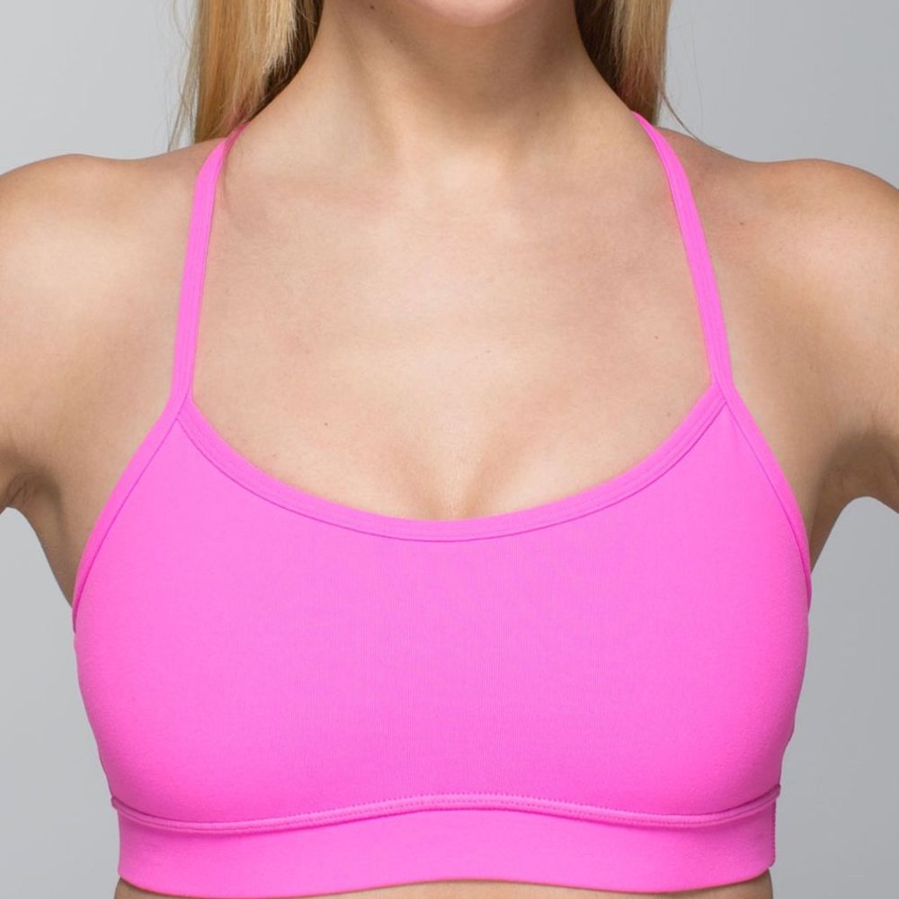 Lululemon Pow Pink Flow Y Bra Size 4